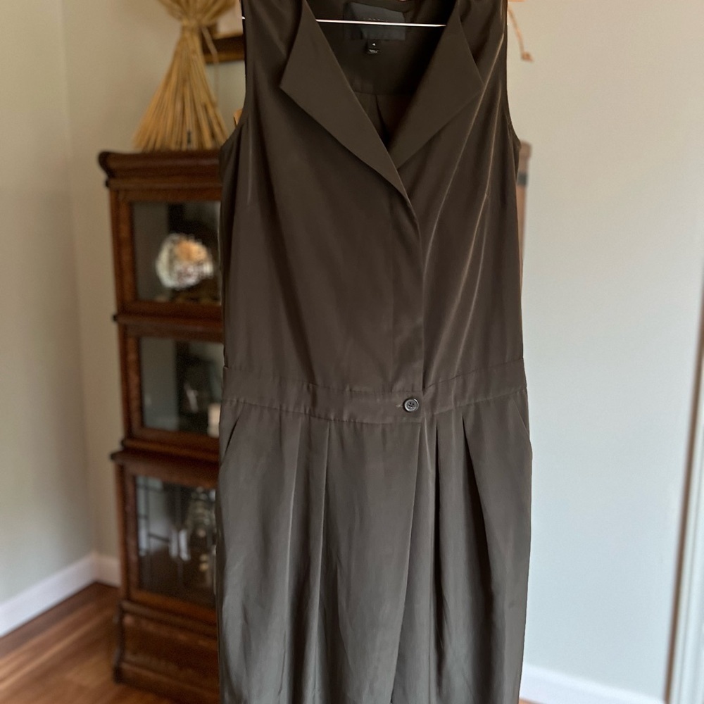 J.Crew dark olive green romper with buttons size 4
